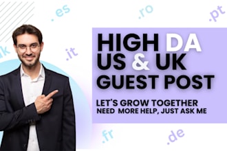 publish UK and USA guest post with do follow backlinks