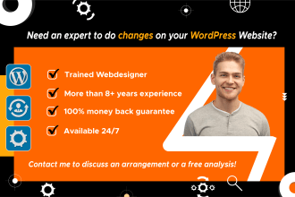 make changes or customize your wordpress website