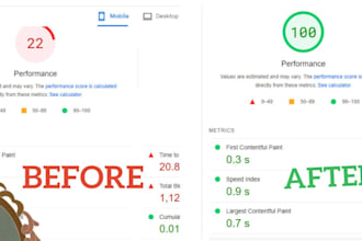 fix core web vitals and do wordpress speed optimization