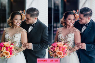 do professional wedding photo editing and color correction in lightroom