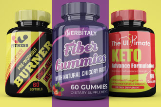 design premium supplement product label packaging