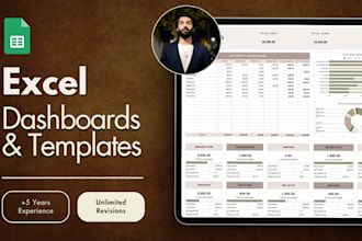 design excel dashboard for data analysis and visualization