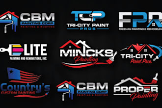 do modern painting remodeling roofing handyman cleaning logo