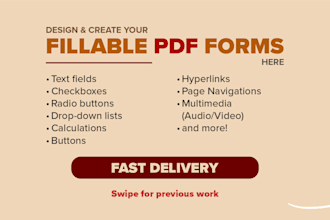convert PDF, word or excel to a fillable PDF form