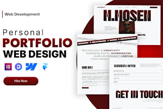 design a modern personal portfolio or resume website in wordpress