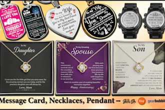do shineon gearbubble message card and jewelry card pendant necklaces design