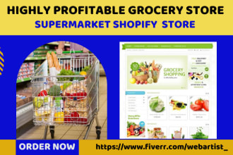 design grocery shopify store supermarket store food store