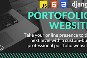 build a professional portfolio website with stunning HTML, CSS and javascript