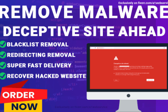 remove malware and deceptive site ahead red warning