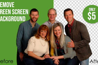 remove green screen background from photos or video