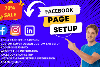 design and create facebook business page setup, banner and cover design