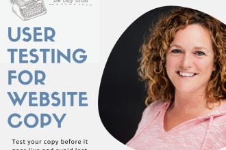 perform user testing on messaging or copy