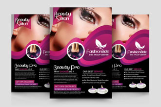do beauty salon and spa, menu, flyer or postcard in 24hrs