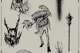 design a custom dark blackwork tattoo
