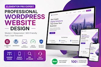 be elementor pro expert to design your responsive wordpress website