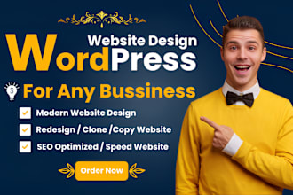 design wordpress site, copy clone website, landing page using elementor pro
