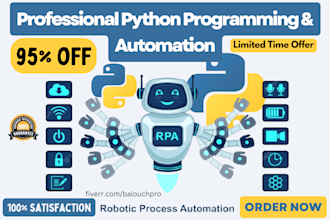 program your python projects, scripts, and tasks, automate jobs with bots