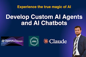 develop custom ai agent for your business website and whatsapp