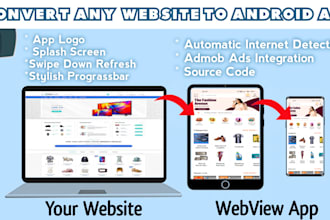 convert website to android app responsive webview