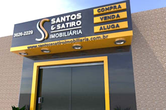 design 3d letter signage, shop front design