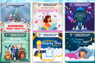 create school posters, educational flyers, and kids banners
