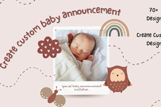create a special baby announcement invitation