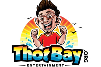 do modern line caricature logo design