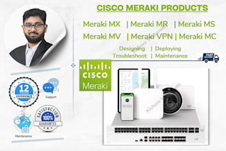 plan, design and implement cisco meraki network