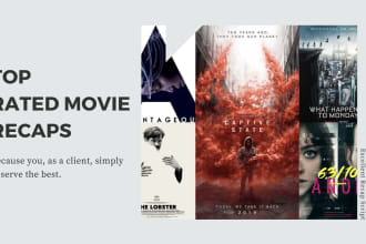 write movie and film recap scripts for youtube