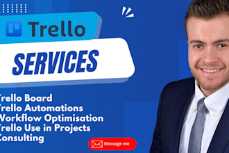 help you with trello board setup, configuration and automation