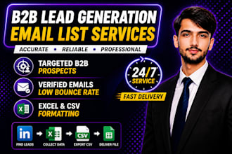 build verified b2b prospect list, linkedin leads and email list