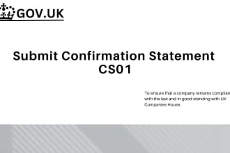 prepare and submit company confirmation statement cs01