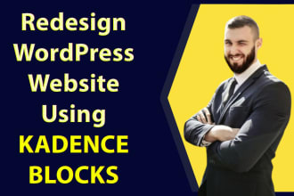 design or redesign wordpress website with kadence pro for speed optimization