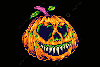 design halloween mascot  logo with express delivery