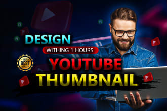 design attractive eye catchy youtube thumbnail