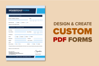 create, design a custom fillable PDF form