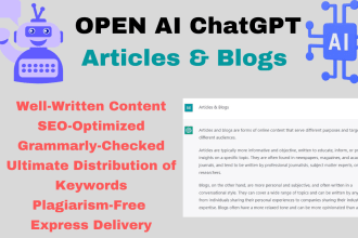write engaging SEO chat gpt articles and blogs