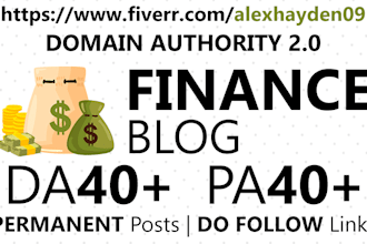 submit guest post in  finance blog da 40 plus