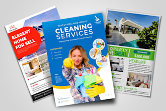 design real estate selling home services flyer or brochure