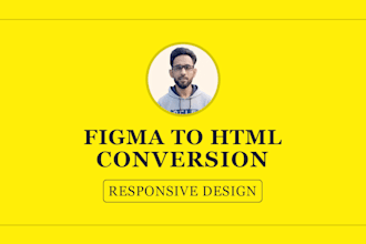convert figma to HTML, PSD to HTML with responsive