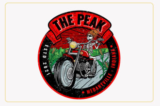 design killer vintage motorcycle club and garage logo