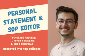 proofread and edit your personal statement and college application