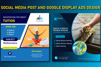 design social media post and google display ads
