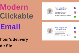 create clickable HTML email signature