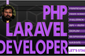 full stack software developer for laravel web application