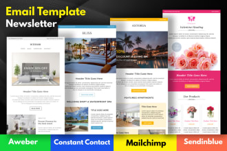 design mailchimp, constant contact, aweber, sendinblue email newsletter template