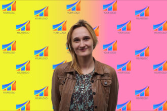 create unique zoom,google virtual backgrounds with your  logo