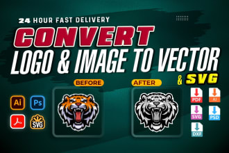 convert, edit, recreate vector  logo,  image to vector and vector trace