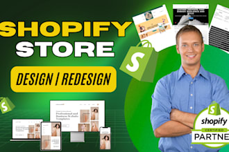 do shopify store design and build a professional shopify website