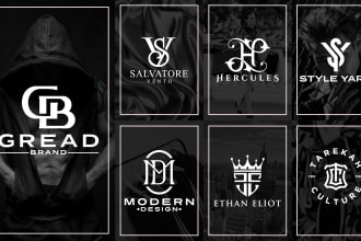 do clothing urban fashion initial letter minimal apparel monogram text base logo